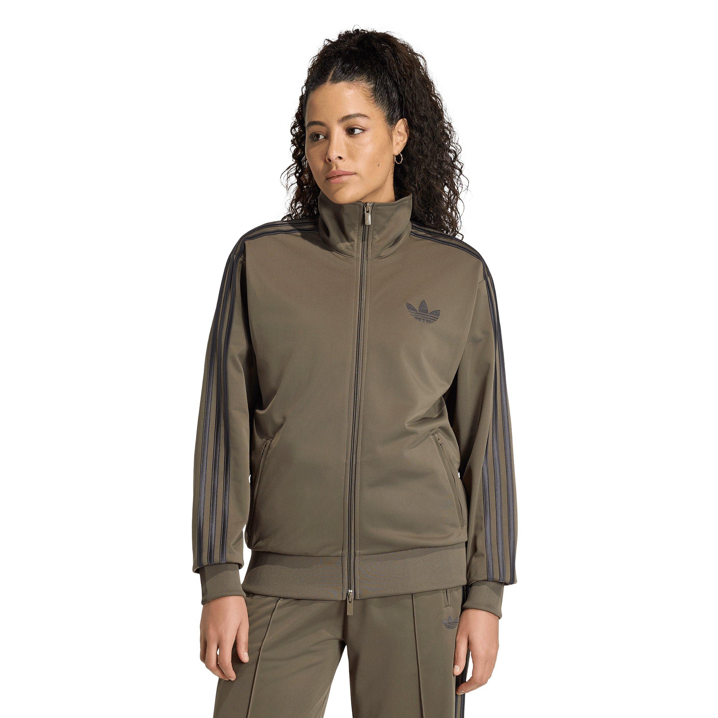 adidas Originals Women's Firebird Loose Track Top - Brown/Black - BROWN/BLACK